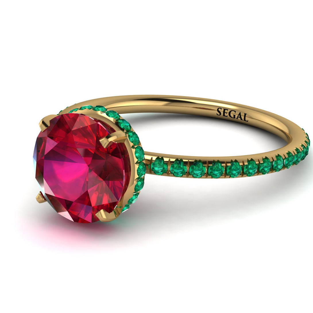 Hidden Halo Ruby Ring - Fiona No. 25
