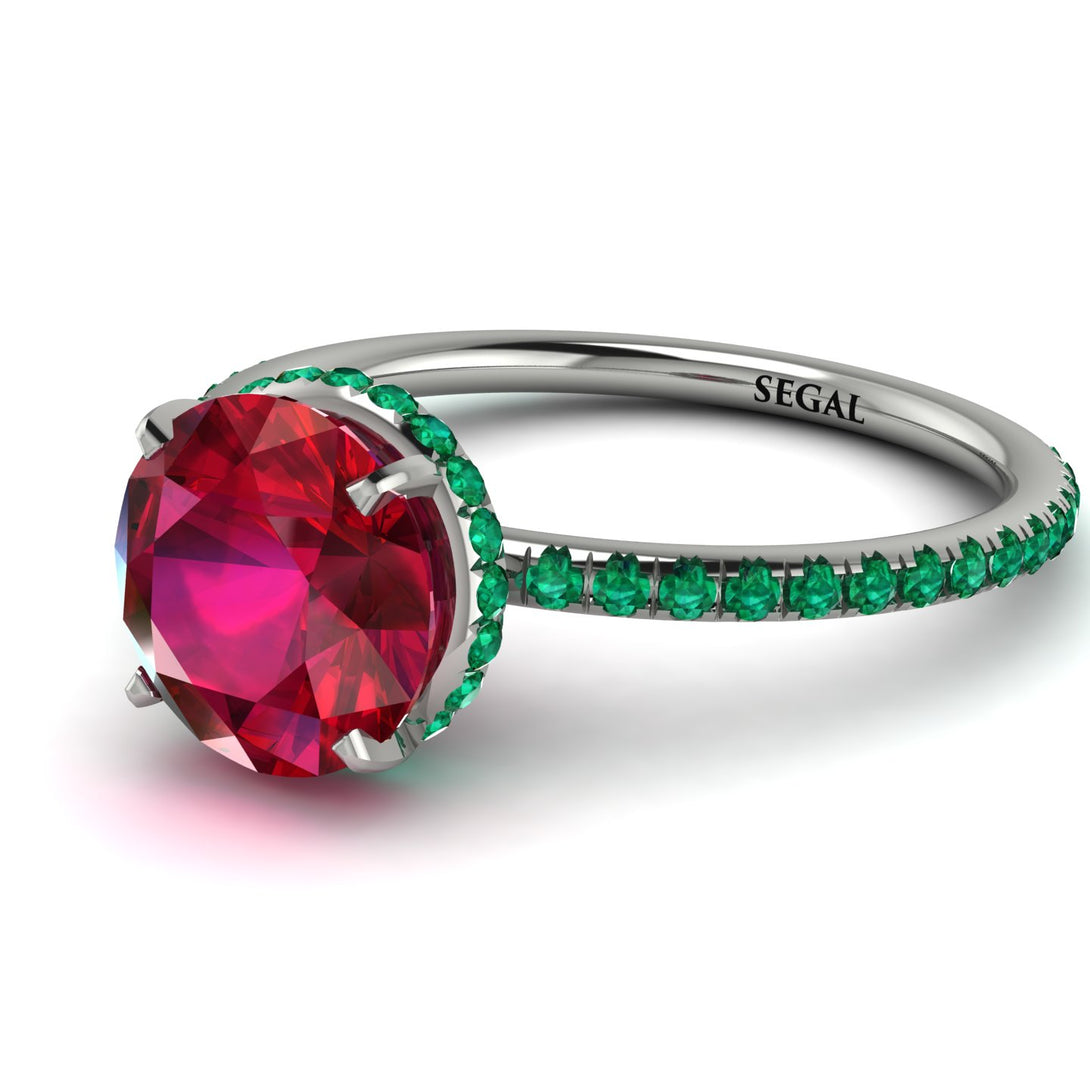 Hidden Halo Ruby Ring - Fiona No. 27