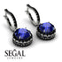 Hidden Halo Sapphire Hoop Earrings - Catalina No. 45 image 10