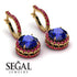 Hidden Halo Sapphire Hoop Earrings - Catalina No. 58 image 10