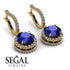 Hidden Halo Sapphire Hoop Earrings - Catalina No. 13 image 3