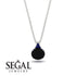 Hidden Halo Black Diamond Necklace - Rosalie No. 69 image 9