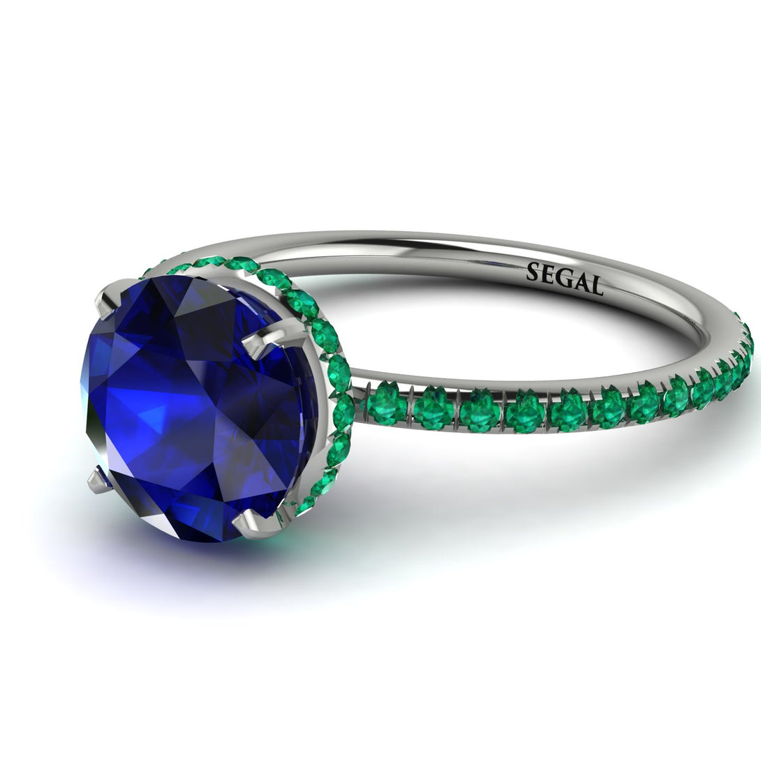 Hidden Halo Sapphire Ring - Fiona No. 30