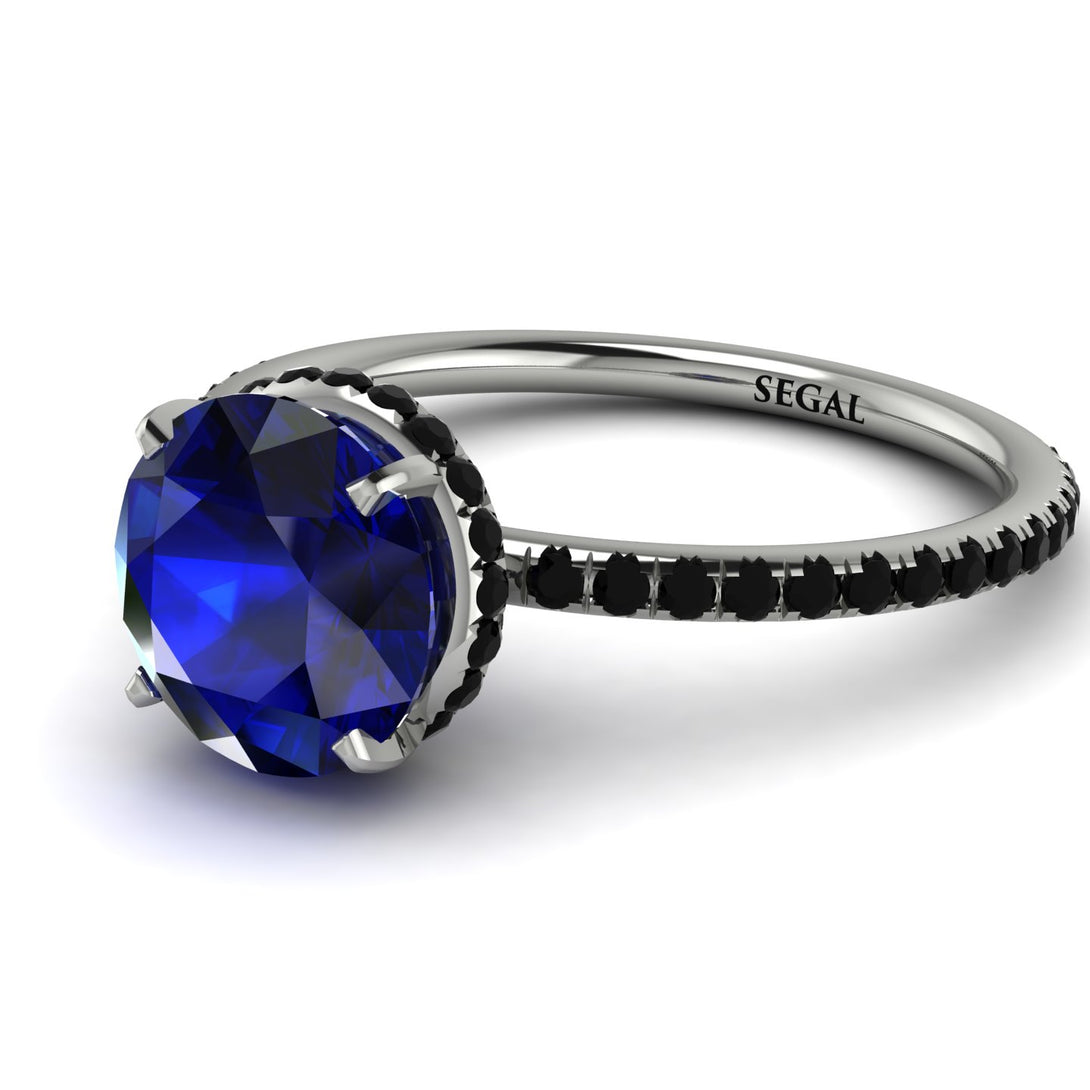 Hidden Halo Sapphire Ring - Fiona No. 45
