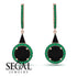 Hidden Halo Black Diamond Earrings - Joanna No. 23 image 10