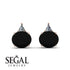 Hidden Halo Black Diamond Earrings - Rosalie No. 8 image 10