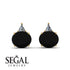 Hidden Halo Black Diamond Earrings - Rosalie No. 7 image 10