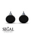 Hidden Halo Black Diamond Earrings - Rosalie No. 9 image 10