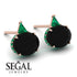 Hidden Halo Black Diamond Earrings - Rosalie No. 23 image 2