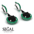 Hidden Halo Black Diamond Earrings - Joanna No. 24 image 2