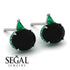 Hidden Halo Black Diamond Earrings - Rosalie No. 24 image 2
