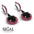 Hidden Halo Black Diamond Earrings - Joanna No. 54 image 2