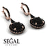Hidden Halo Black Diamond Earrings - Joanna No. 38 image 2