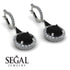 Hidden Halo Black Diamond Earrings - Joanna No. 9 image 2