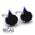 Hidden Halo Black Diamond Earrings - Rosalie No. 69 image 2