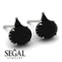 Hidden Halo Black Diamond Earrings - Rosalie No. 39 image 2