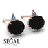 Hidden Halo Black Diamond Earrings - Rosalie No. 8 image 2