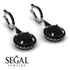 Hidden Halo Black Diamond Earrings - Joanna No. 39 image 2