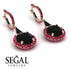 Hidden Halo Black Diamond Earrings - Joanna No. 53 image 2