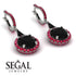 Hidden Halo Black Diamond Earrings - Joanna No. 54 image 3