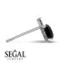 Hidden Halo Black Diamond Earrings - Rosalie No. 9 image 3