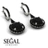 Hidden Halo Black Diamond Earrings - Joanna No. 39 image 3