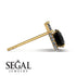 Hidden Halo Black Diamond Earrings - Rosalie No. 7 image 3