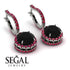 Hidden Halo Black Diamond Hoop Earrings - Catalina No. 54 image 3