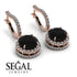 Hidden Halo Black Diamond Hoop Earrings - Catalina No. 8 image 3