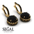 Hidden Halo Black Diamond Hoop Earrings - Catalina No. 37 image 3