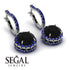 Hidden Halo Black Diamond Hoop Earrings - Catalina No. 69 image 3