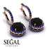 Hidden Halo Black Diamond Hoop Earrings - Catalina No. 68 image 3
