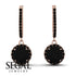 Hidden Halo Black Diamond Hoop Earrings - Catalina No. 38 image 2