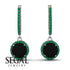Hidden Halo Black Diamond Hoop Earrings - Catalina No. 24 image 2