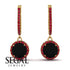 Hidden Halo Black Diamond Hoop Earrings - Catalina No. 52 image 2