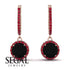 Hidden Halo Black Diamond Hoop Earrings - Catalina No. 53 image 2