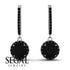 Hidden Halo Black Diamond Hoop Earrings - Catalina No. 39 image 2
