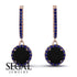 Hidden Halo Black Diamond Hoop Earrings - Catalina No. 68 image 2