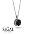 Hidden Halo Black Diamond Necklace - Catalina No. 9 image 9