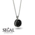 Hidden Halo Black Diamond Necklace - Catalina No. 39 image 9