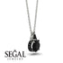 Hidden Halo Black Diamond Necklace - Rosalie No. 39 image 2