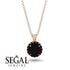 Hidden Halo Black Diamond Necklace - Catalina No. 38 image 2