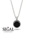 Hidden Halo Black Diamond Necklace - Catalina No. 9 image 2