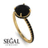 Hidden Halo Black Diamond Ring - Fiona No. 37 image 2