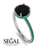 Hidden Halo Black Diamond Ring - Fiona No. 24 image 2