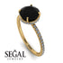 Hidden Halo Black Diamond Ring - Fiona No. 7 image 2