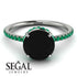 Hidden Halo Black Diamond Ring - Fiona No. 24 image 3