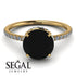 Hidden Halo Black Diamond Ring - Fiona No. 7 image 3