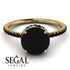 Hidden Halo Black Diamond Ring - Fiona No. 37 image 3
