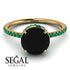 Hidden Halo Black Diamond Ring - Fiona No. 22 image 3
